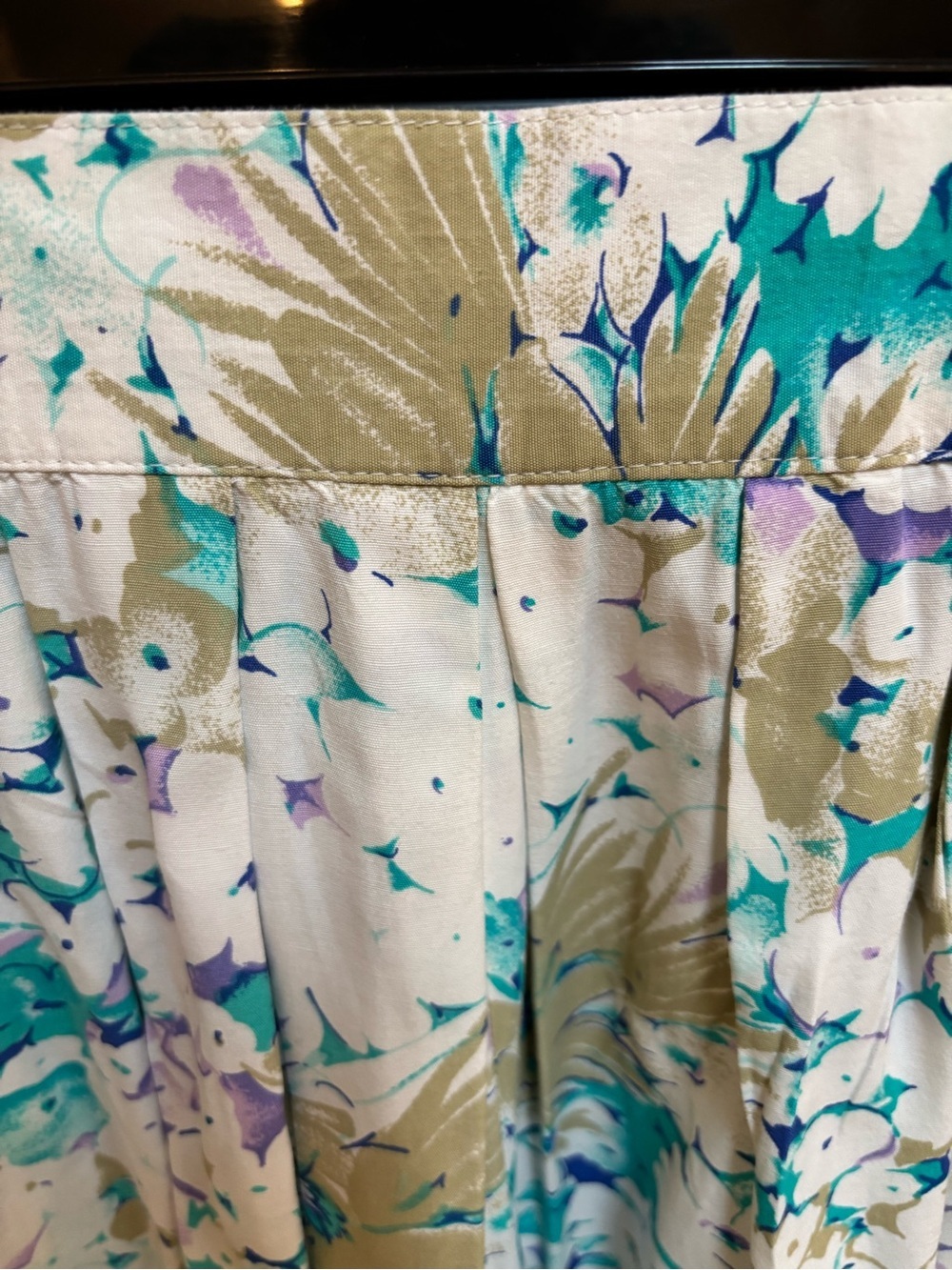 Vintage Skort Multi Floral Print Pleated Waist Flowy Cottagecore Feminine Size S - Picture 4 of 10
